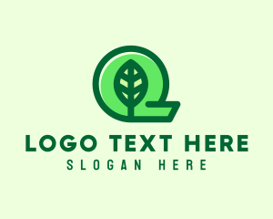 Sprout - Organic Herb Letter Q logo design