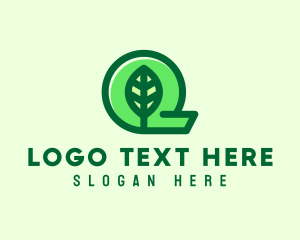 Green - Organic Herb Letter Q logo design
