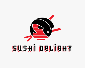 Japanese Sun Fish Chopsticks  logo design