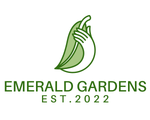 Gardener Hand Planting  logo design