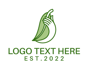 Plant - Gardener Hand Planting logo design