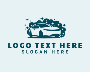 Cleaning - Bubble Car Wash logo design