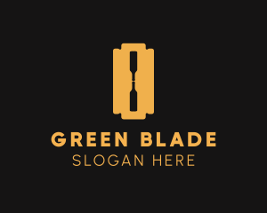 Bottle Razor Blade logo design