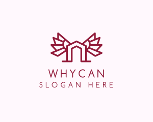 Minimalist Winged House Logo
