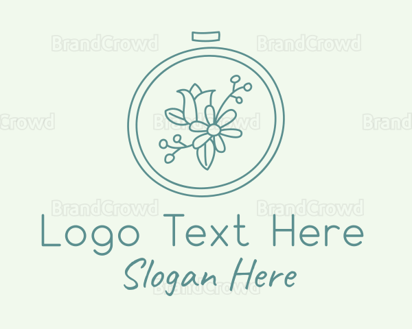 Natural Floral Handcrafted Embroidery Logo