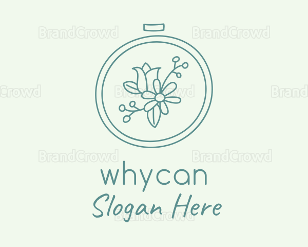 Natural Floral Handcrafted Embroidery Logo