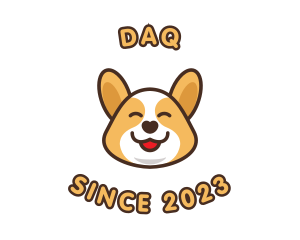 Dog - Happy Corgi Puppy logo design