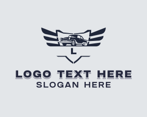 Transport - Car Wings Detailing logo design