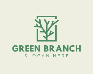 Branch - Green Eco Tree Branch logo design