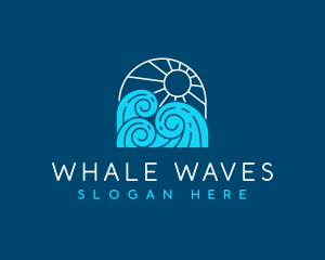 Sun Sea Waves logo design