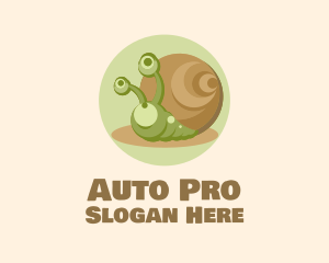 Cute Cartoon Snail Logo