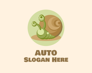 Gastropod - Cute Cartoon Snail logo design