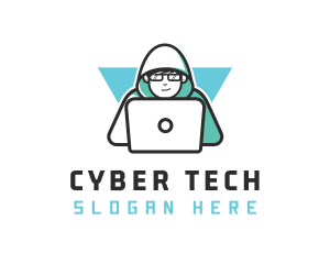 Hacker - Cyber Tech Gamer Hacker logo design