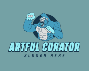 Athletic Gorilla Fighter logo design