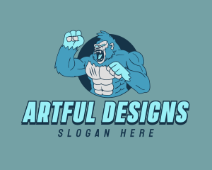 Athletic Gorilla Fighter logo design