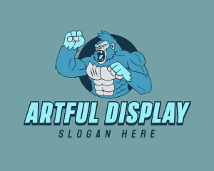 Athletic Gorilla Fighter logo design