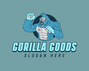 Athletic Gorilla Fighter logo design