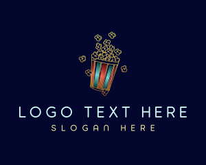 Theater - Popcorn Food Snack logo design