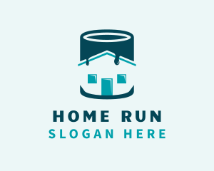 Home Paint Bucket logo design