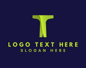 Letter T - Tech Web Developer Software logo design