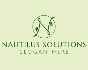 Natural Letter N logo design