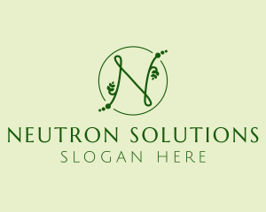 Natural Letter N logo design