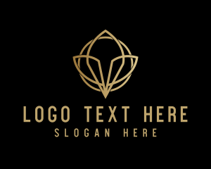 Esthetic - Gold Luxury Flower logo design