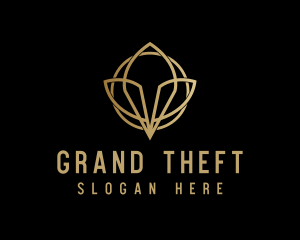 Fragrance - Gold Luxury Flower logo design