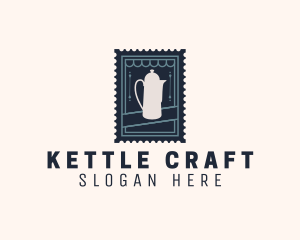 Kettle - Tea House Kettle Stamp logo design