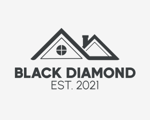 Black House Roofing  logo design