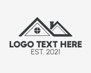 Land Developer - Black House Roofing logo design