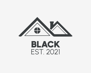Black House Roofing  logo design