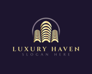 Premium Condominium Building logo design