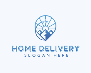 Plane Forwarding Courier logo design