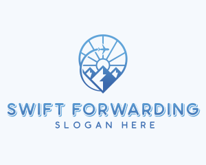 Plane Forwarding Courier logo design