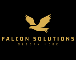 Gold Bird Animal logo design