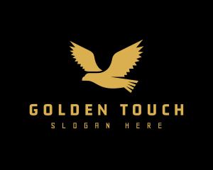 Gold Bird Animal logo design