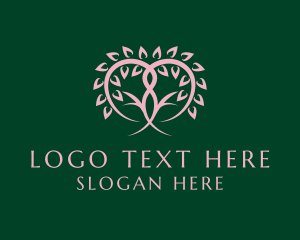 Organic - Organic Heart Tree logo design
