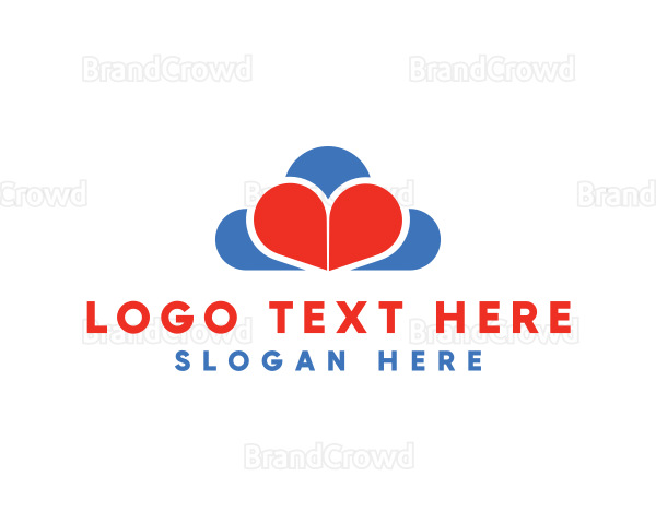 Love Heart Cloud Logo