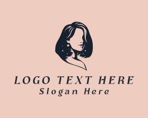 Lady - Hair Stylist Beauty Salon logo design