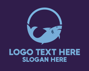 Wild - Blue Wild Shark logo design