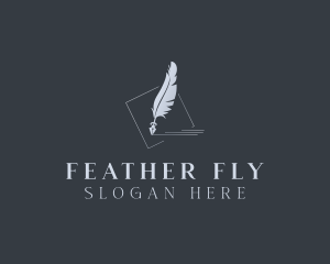 Feather Quill Writer logo design