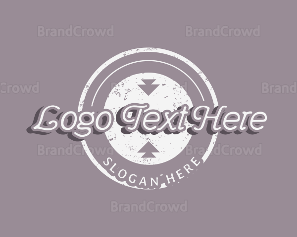 Grungy Hipster Apparel Logo