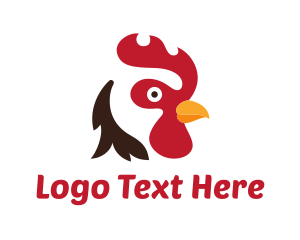 Head - Chicken Hen Farmer logo design