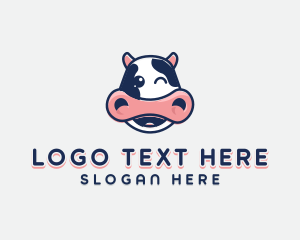 Character - Happy Cow Dairy logo design