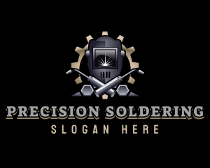 Soldering - Welding Cog Mechanic logo design