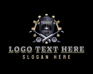 Soldering - Welding Cog Mechanic logo design