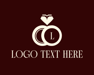 Ring - Heart Diamond Ring logo design