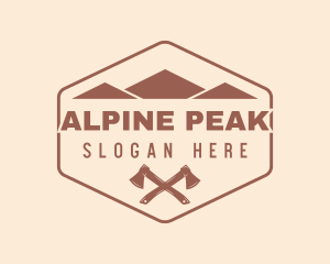 Alpine - Outdoor Alpine Axe logo design
