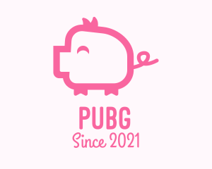 Meat - Cute Pink Pig logo design